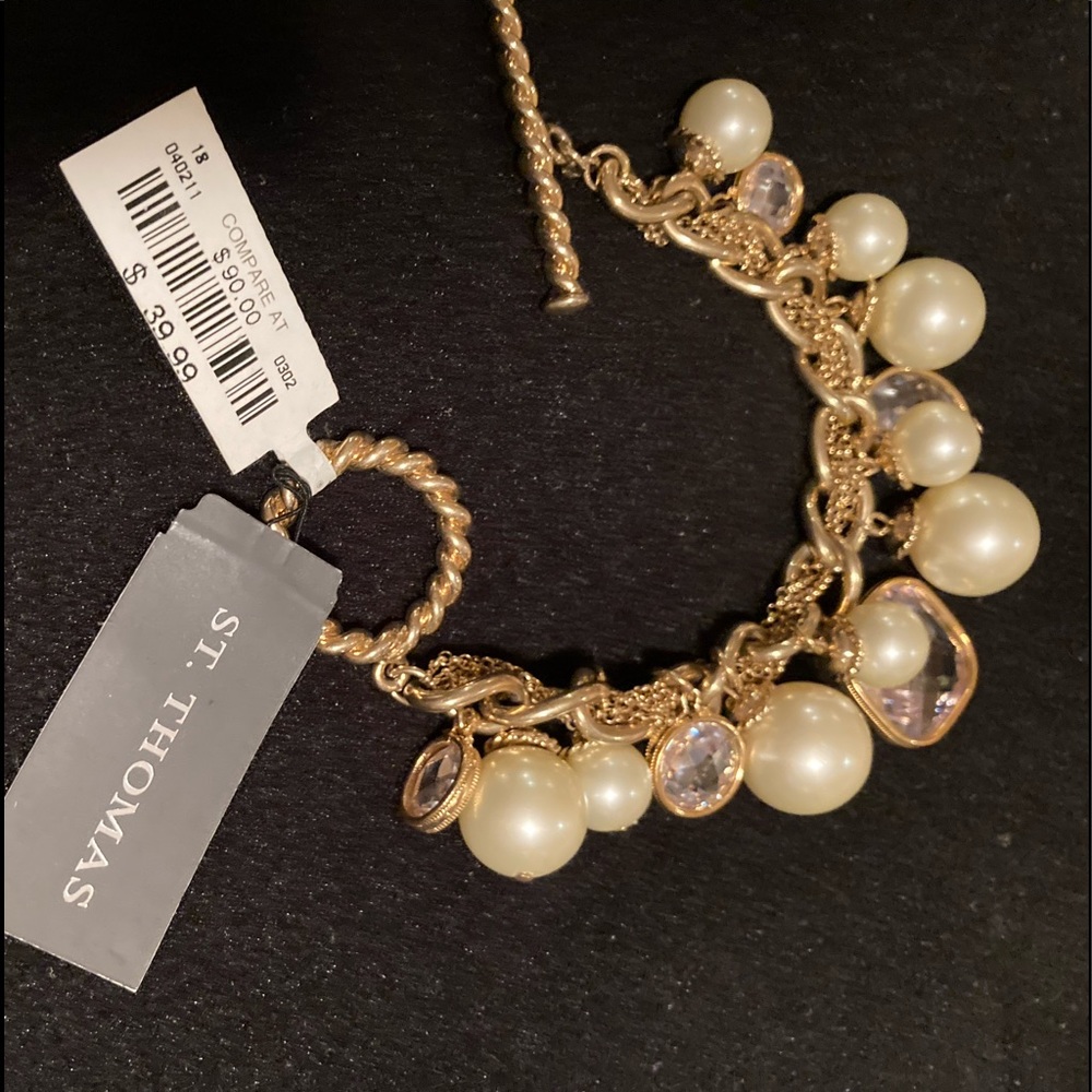 Gold colored costume jewelry bracelet
